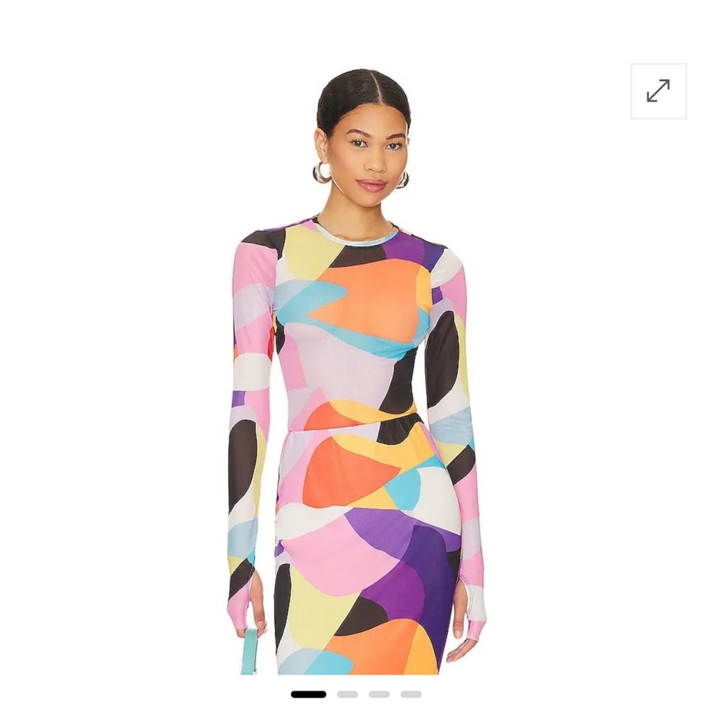 AFRM mesh color blocking top